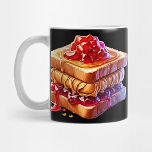 Peanut Butter And Jelly Toast Kawaii Sandwich Breakfast Yummy Sweet Mug